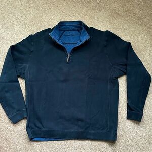 Tommy Bahama Flip Coast Reversible Half-Zip Sweatshirt black blue
Large